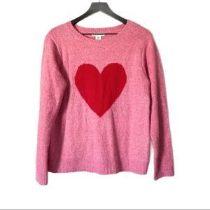 Cupcakes & Cashmere Cozy Knit Heart Sweater